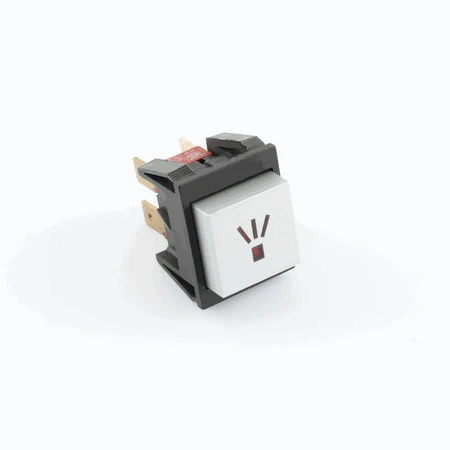 Steam Switch, Square DPST Silver Push-Latch 120V