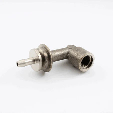 Steam tube elbow connector, plated brass