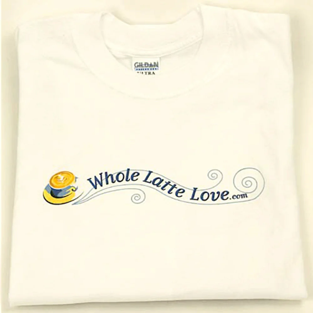 Whole Latte Love 100% Cotton T-Shirts White Large