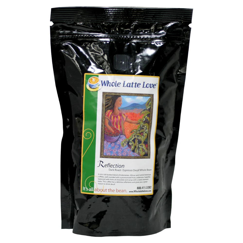 Whole Latte Love Reflection Decaf Whole Bean Espresso 1lb