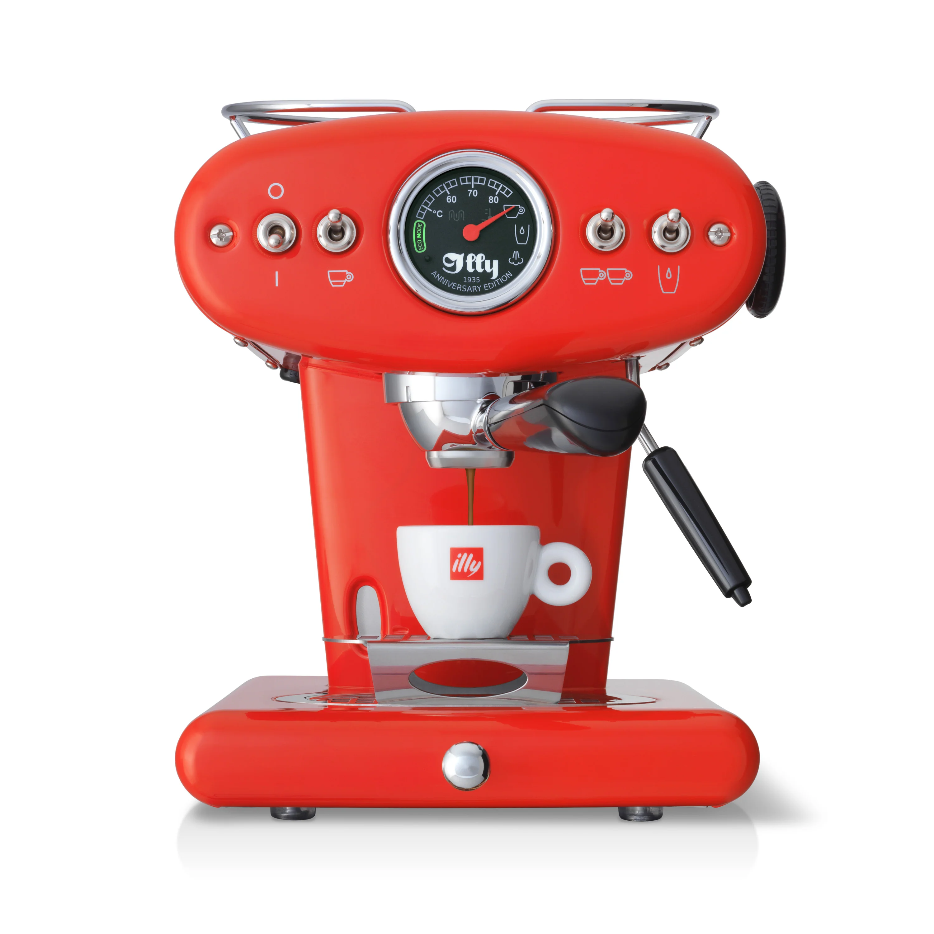 X1 Anniversary E.S.E. Pod & Ground Coffee Machine - Red - Image 3