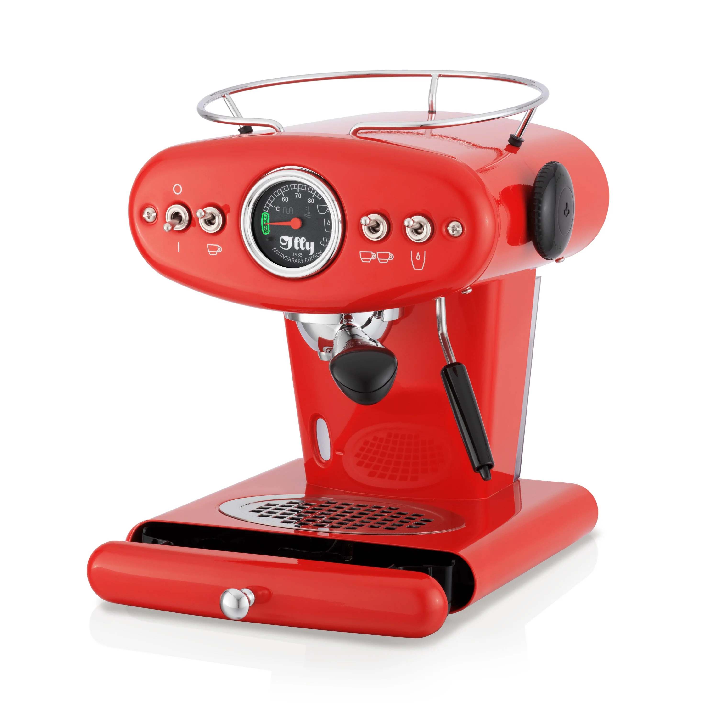 X1 Anniversary E.S.E. Pod & Ground Coffee Machine - Red - Image 5