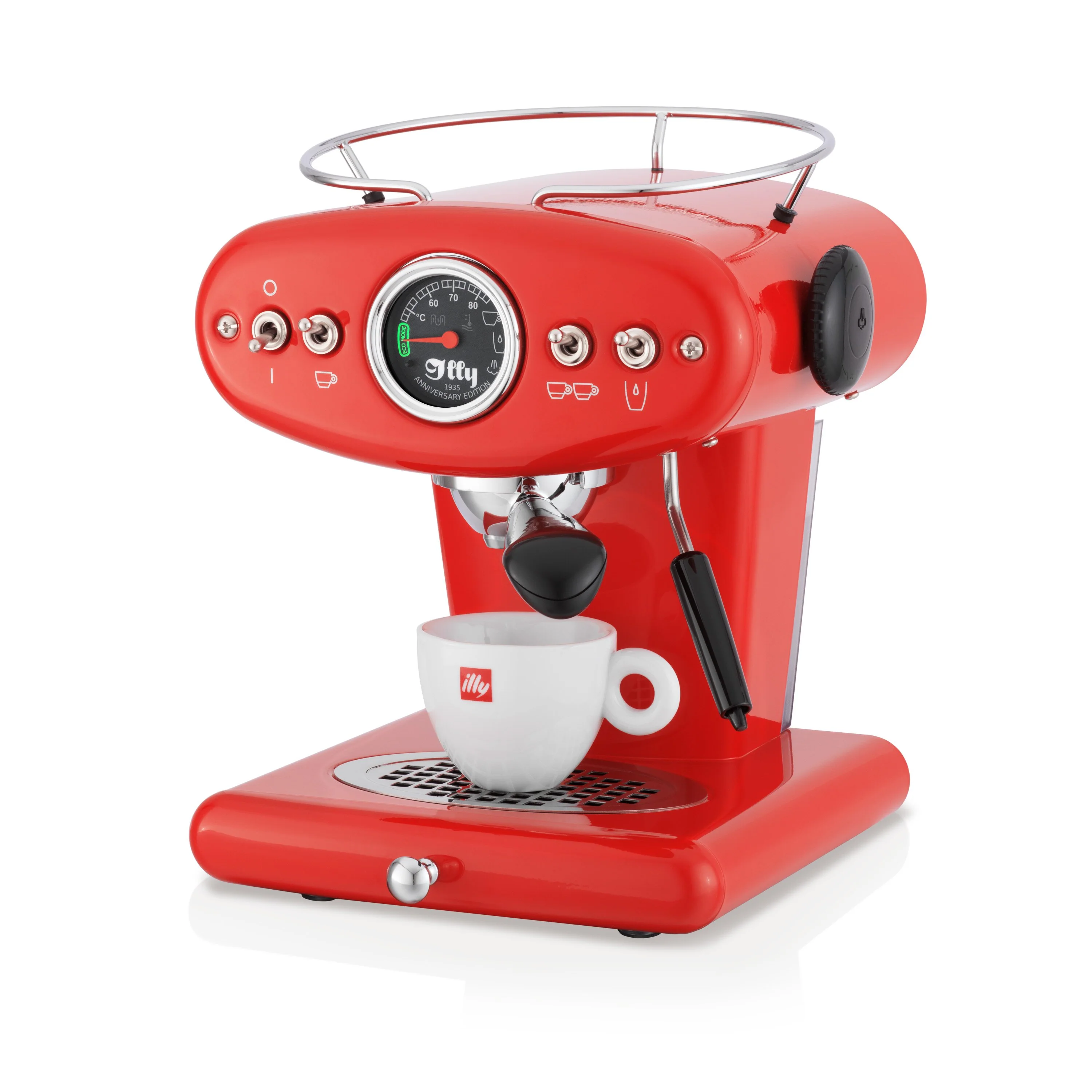 X1 Anniversary E.S.E. Pod & Ground Coffee Machine - Red - Image 6